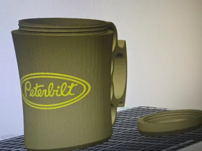 Peterbilt 12oz can koozie brass knuckles