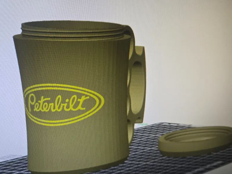 Peterbilt 12oz can koozie brass knuckles