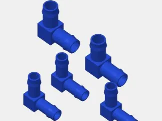 90 degree fittings for 1/2" and 3/4" PVC hose