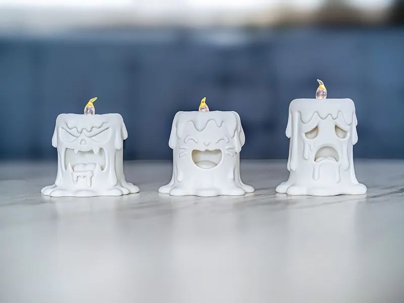 Expressive Candle LED  Cute, Angry & Sad