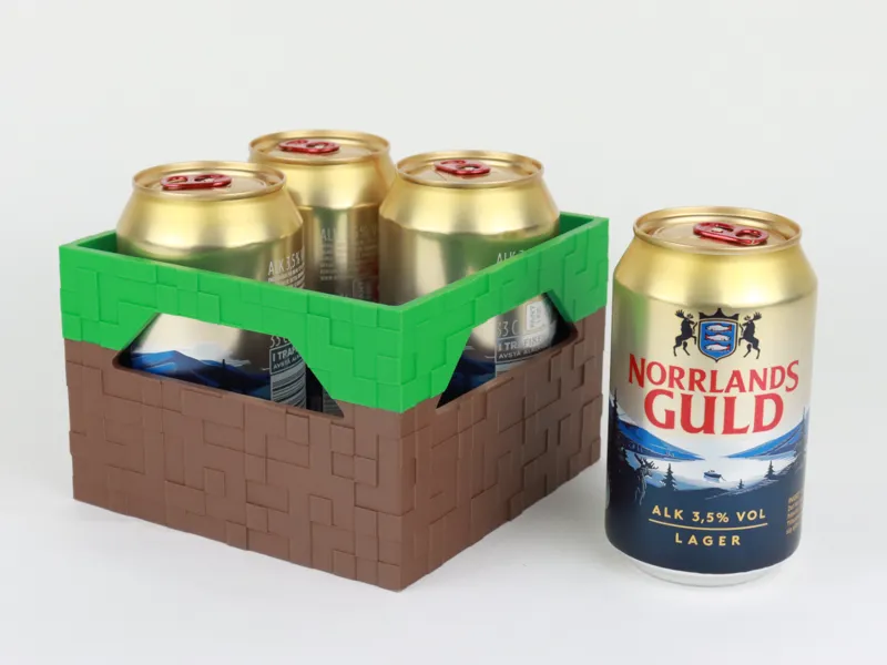 Minecraft Grass Block Beer Crate