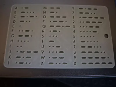 Morse code card with keychain option