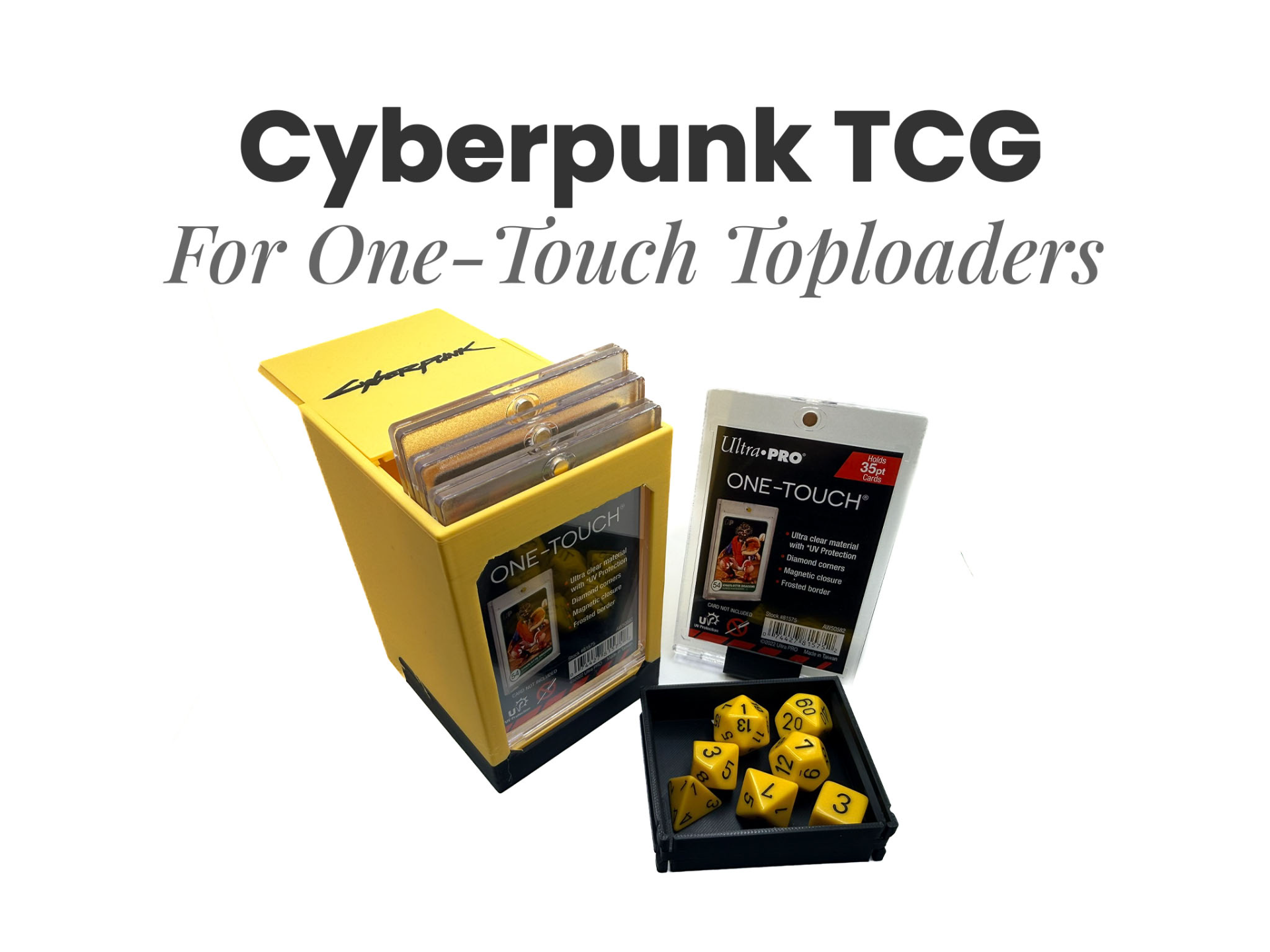 Cyberpunk TCG Deck Box for One-Touch Toploaders