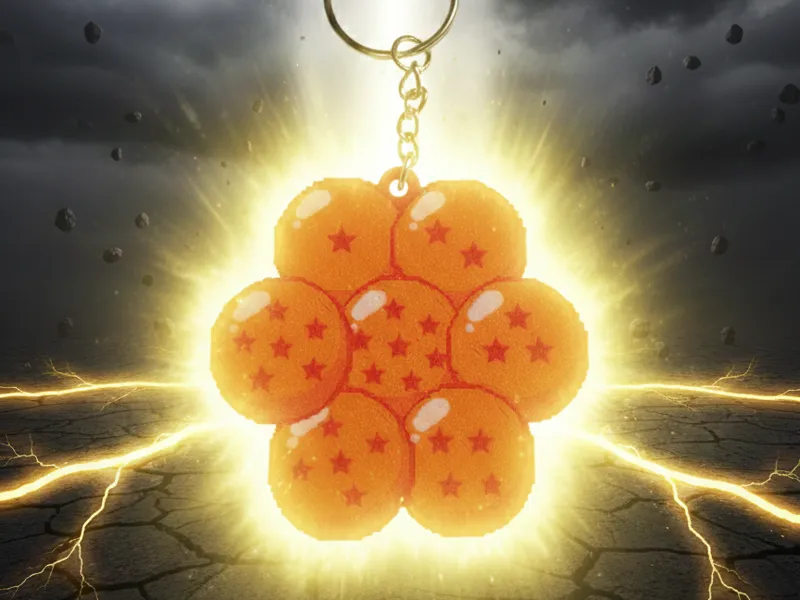 Dragonball Z - All 7 Dragonballs 8-bit Keychain