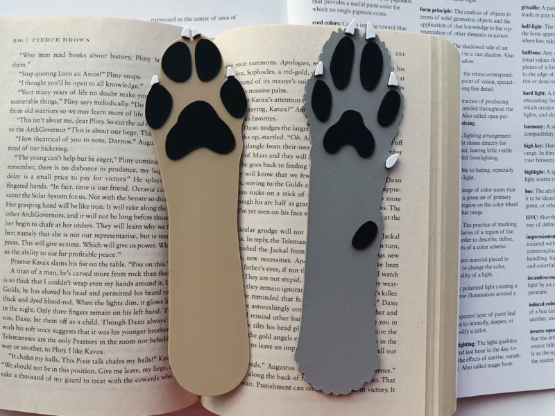 Dog Paw bookmark