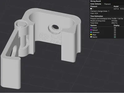 Print‑in‑Place Cable Clip – Hinged Design