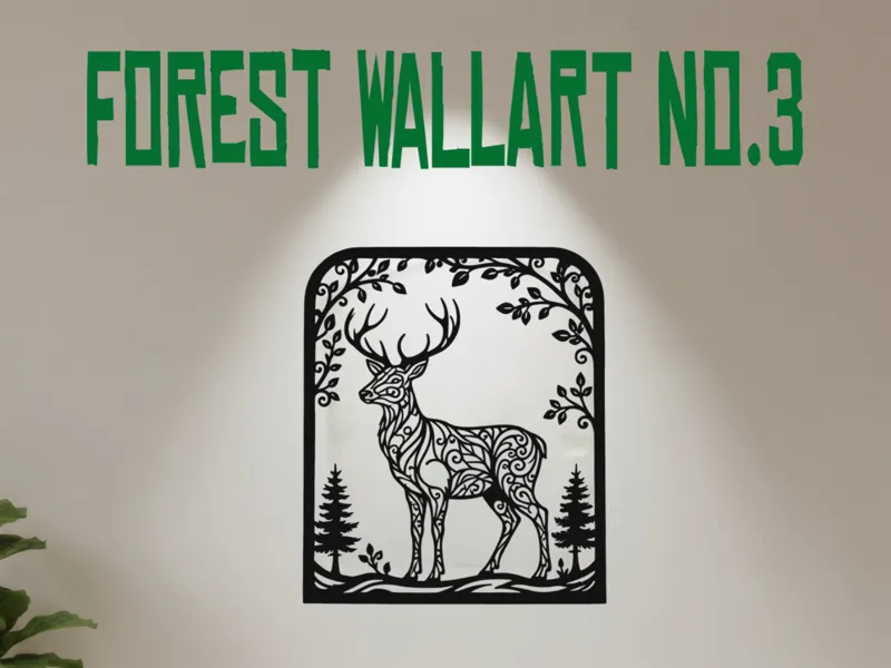 Wald Wandkunst Hirsch fastprint