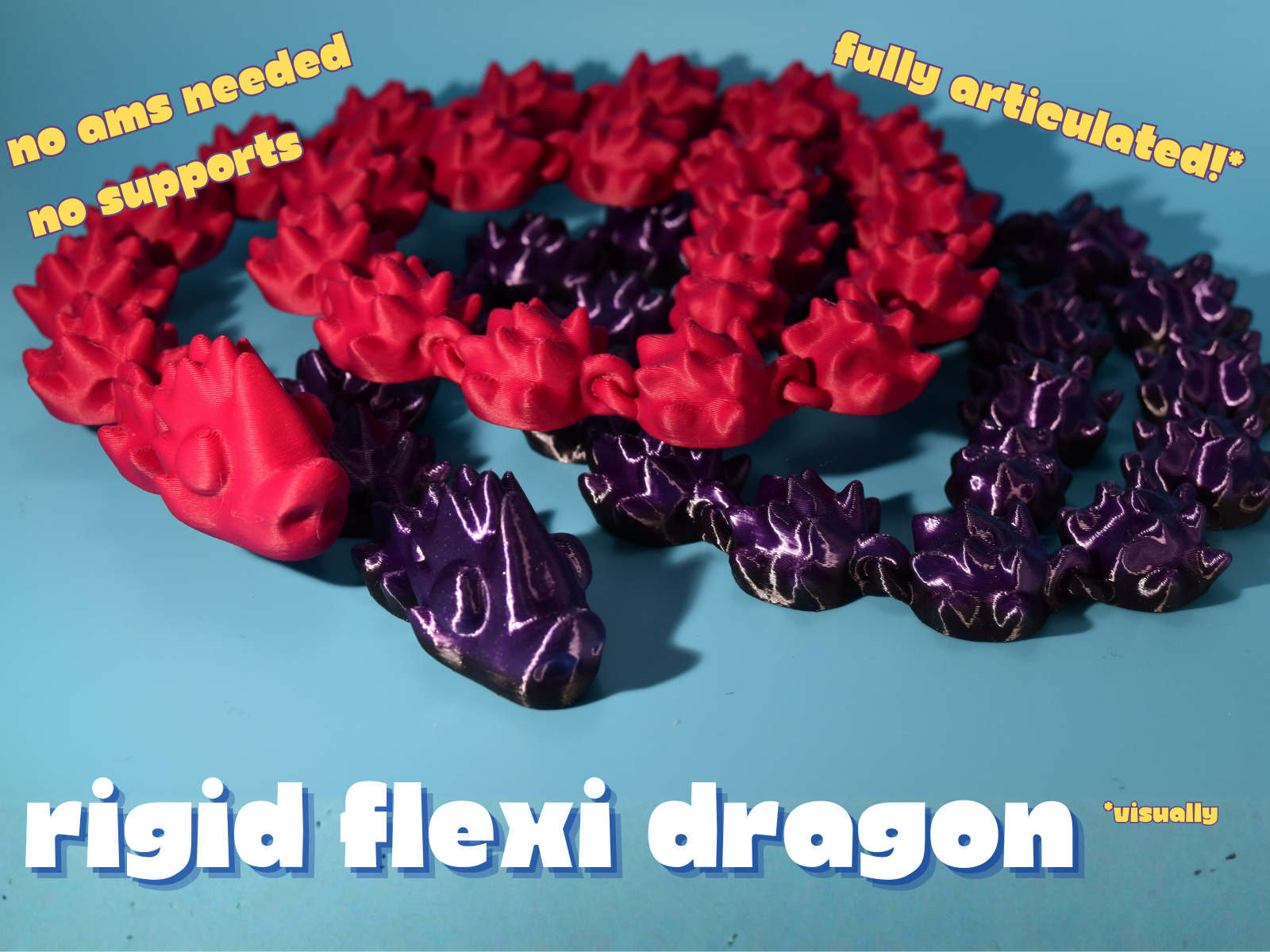 Rigid Flexi Dragon (Print in Place)*