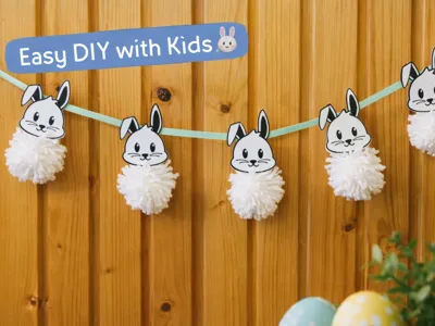 Easter Bunny Garland – DIY Decoration for Kids