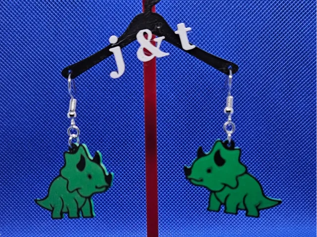 Cute dino earrings