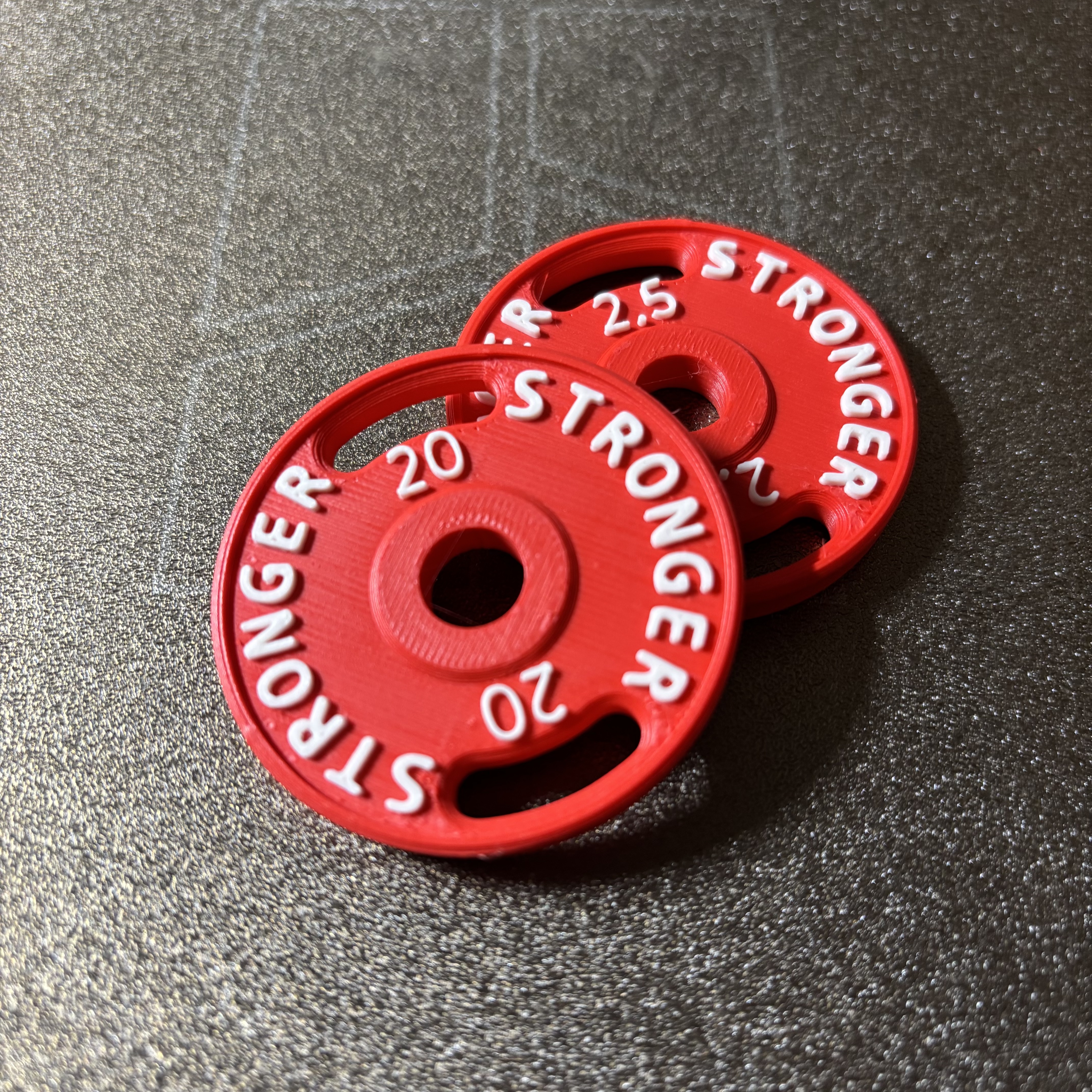Miniatura 2 do modelo 3D 杠铃片 钥匙扣 吊坠 健身必备 
