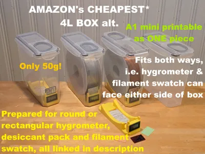 Amazons Cheapest 4L Box,Hygrom+desiccant+FilSwatch
