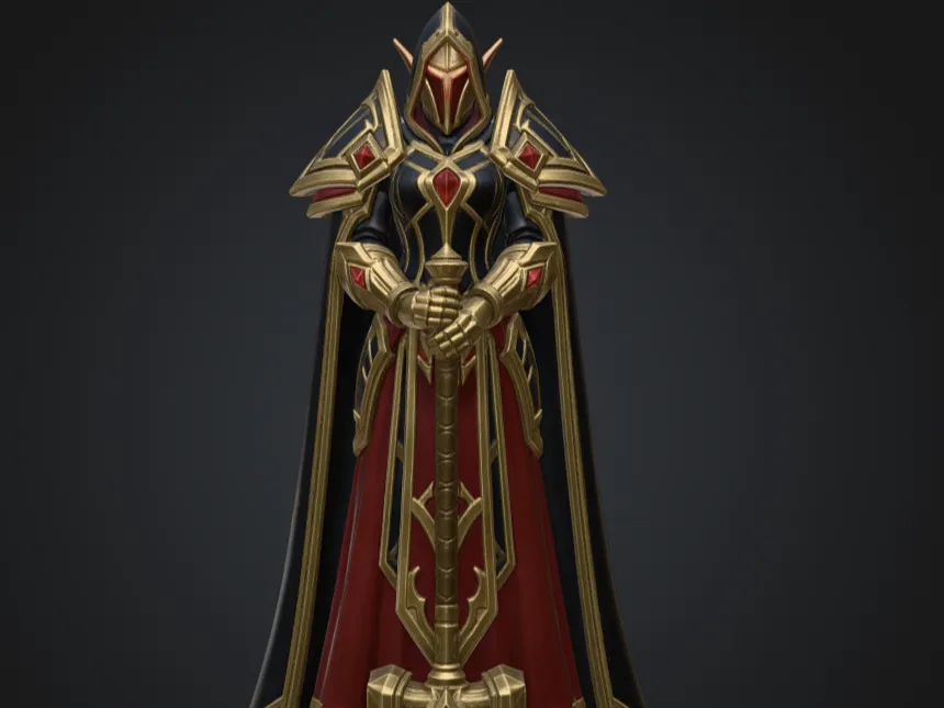 Modelo para impresión 3D: Blutelfe Paladin. Referencia del modelo original.