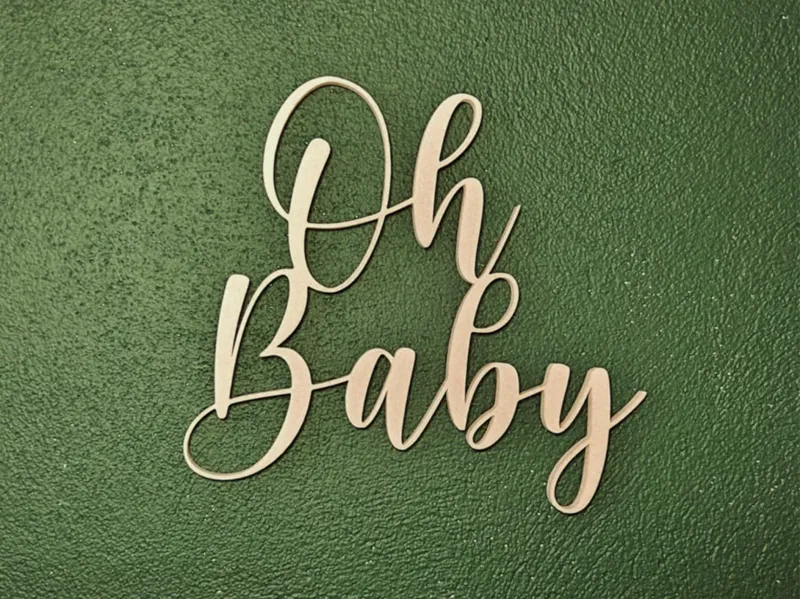 Oh Baby - 3D Baby Shower Sticker