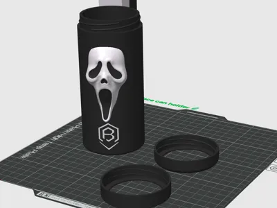 Ghostface 12oz can holder