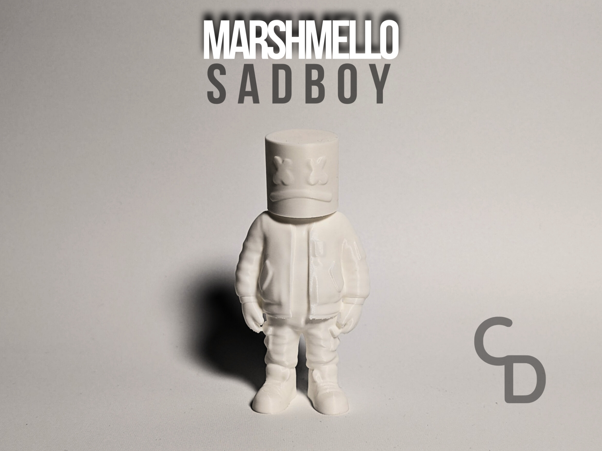 Marshmello Sad Boy - Modern Stylized Art Toy 