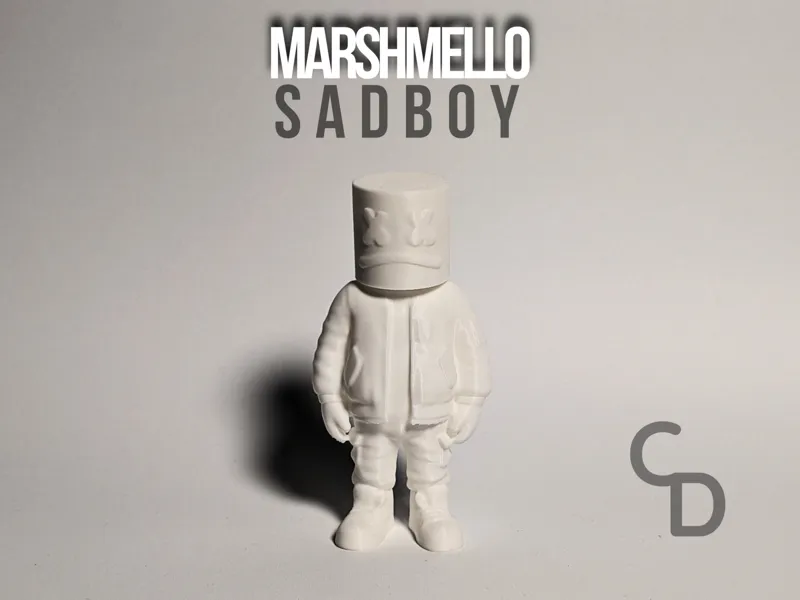 Marshmello Sad Boy - Modern Stylized Art Toy