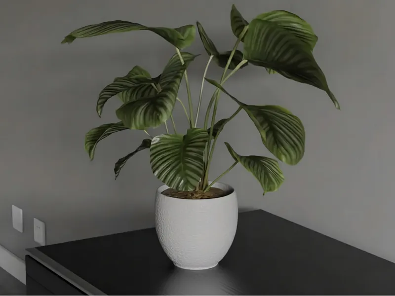 Textured modern flower pot