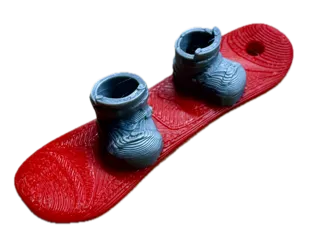 Mini Snowboard Keychain
