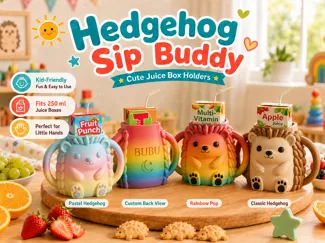 Hedgehog Juice Holder for Kids