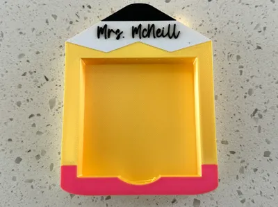 Customizable Sticky Note Holder - Pencil