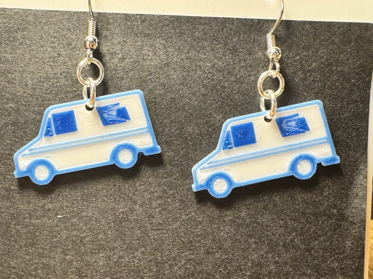 USPS Mail Truck earrings view 2
