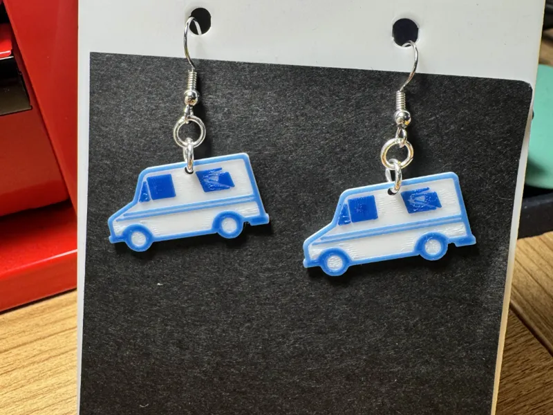 USPS Mail Truck earrings