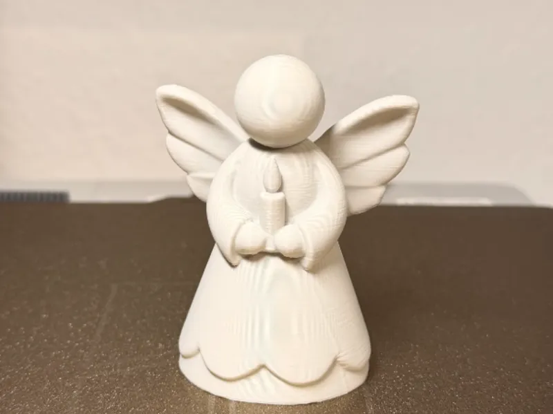 Guardian Angel with Candle – Minimalist Angel