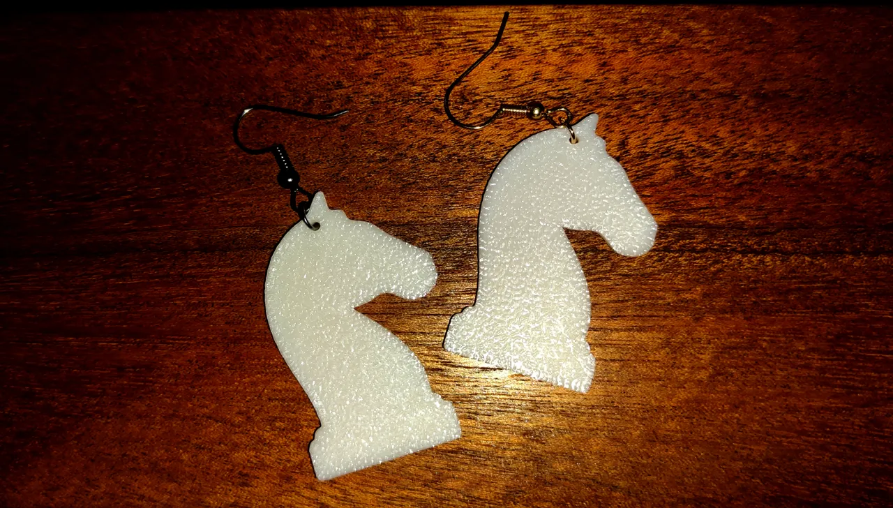 Knight Chess Earrings view 2