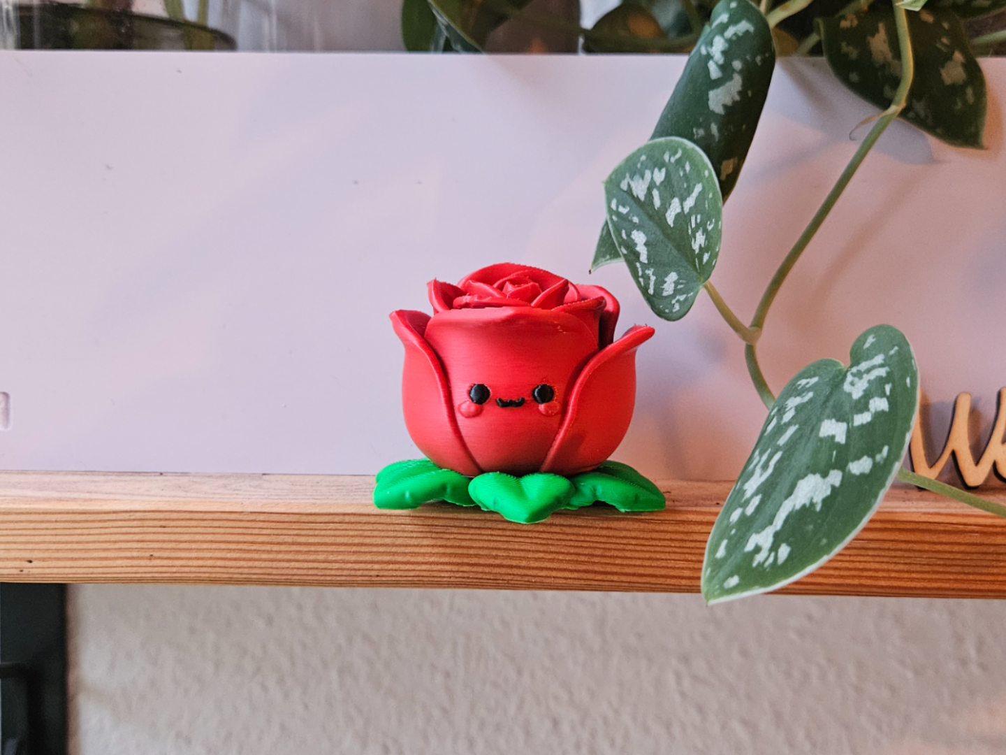 Kawaii Herzblatt-Rose