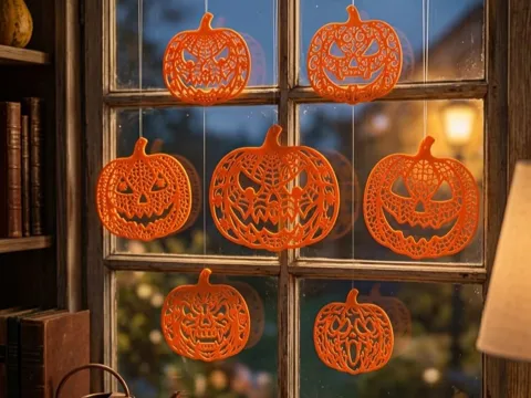 Adorno temático: Halloween Pumpkin Hanging Decor — referencia de MakerWorld
