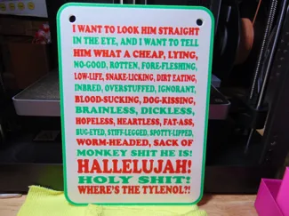 Christmas Vacation Clarks's Rant Sign