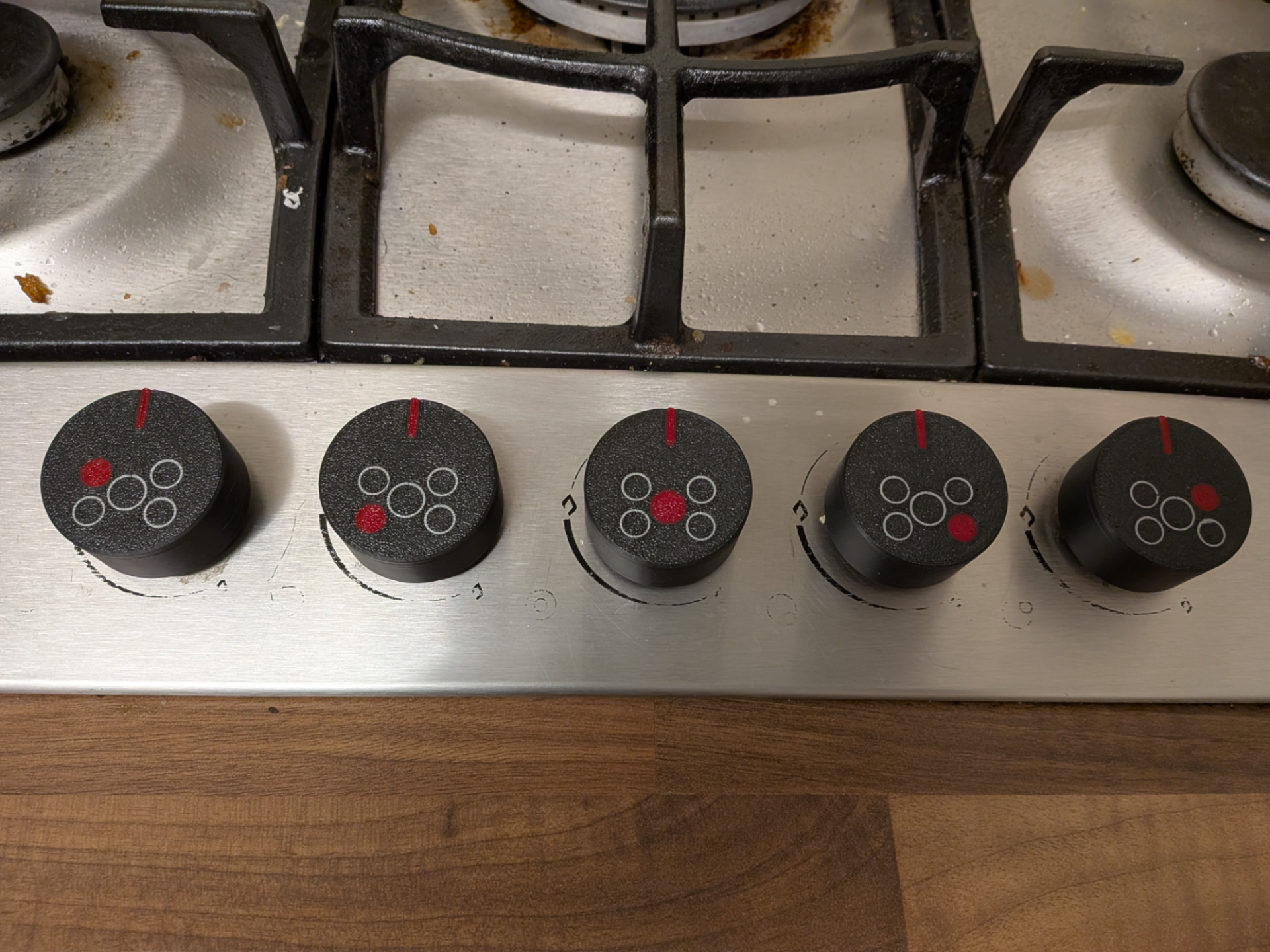 Lamona Gas Hob replacement knobs with icons