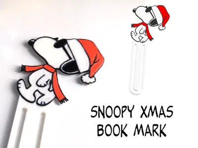 Snoopy xmas bookmark