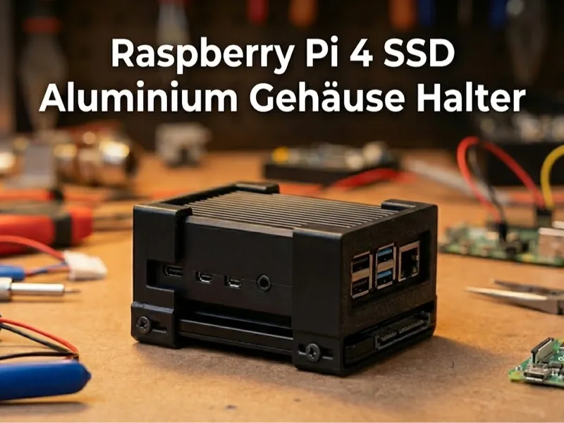Raspberry Pi 4 SSD Aluminium Gehäuse Halter