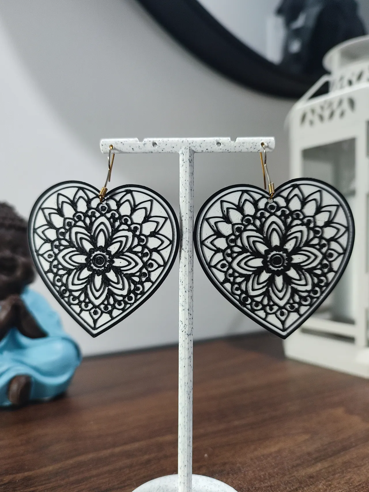 Aretes Corazón de Loto view 3