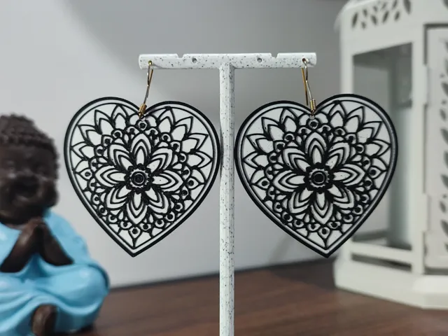 Aretes Corazón de Loto