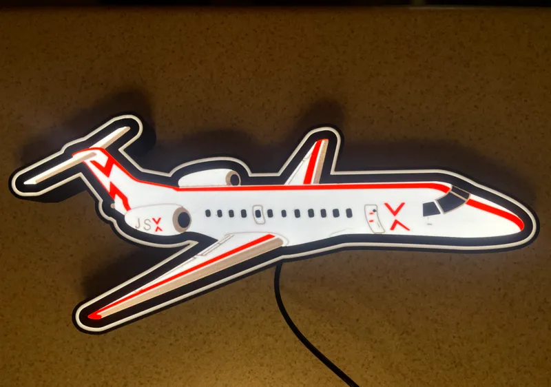 JSX Embraer ERJ-135 Light Box