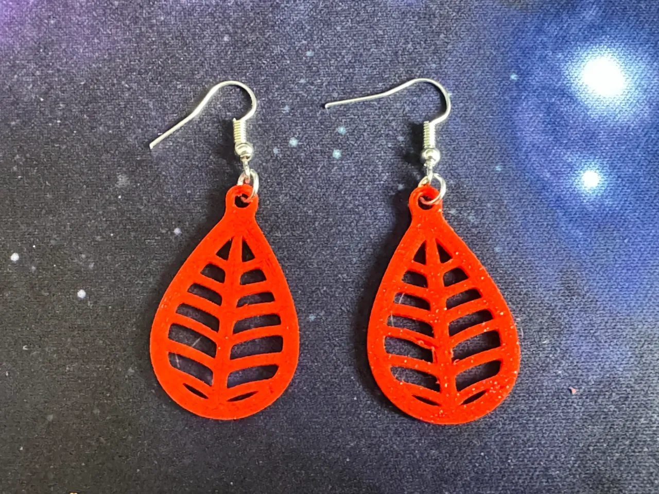 Leaf earring view 2