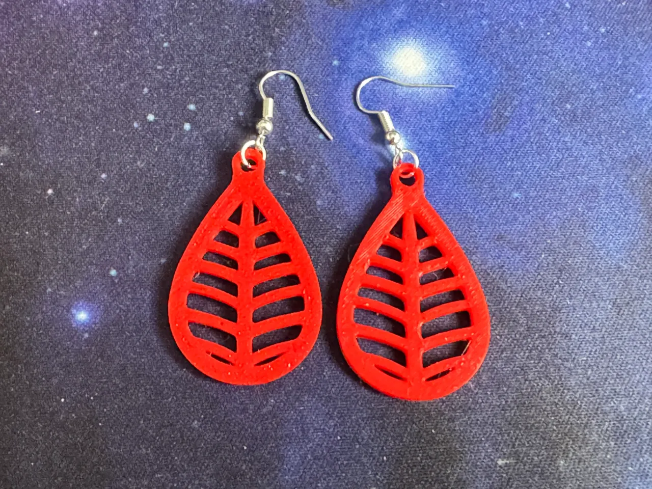 Leaf earring view 3