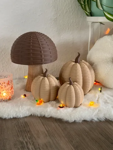 Adorno temático: Rattan Kürbis Pumpkin Herbst Deko — vista de referencia 2