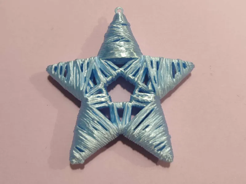 Christmas Ribbon Star Bauble