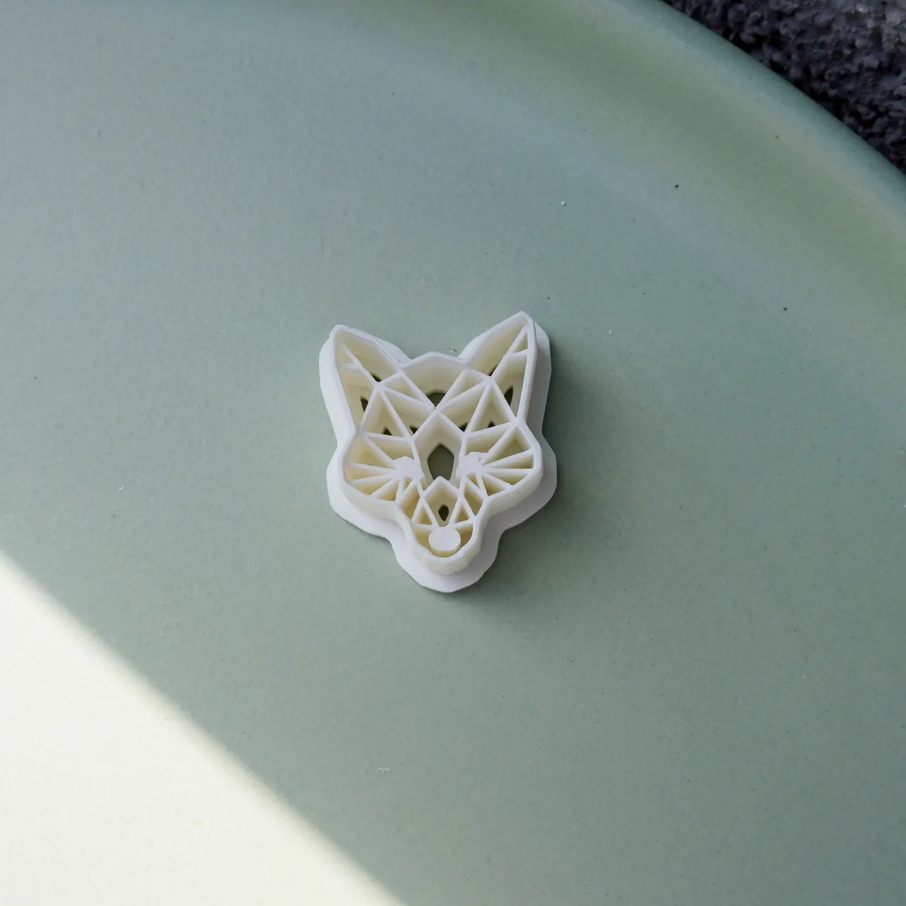 Geometric Fox Polymer Clay Cutter Earring Necklace view 2
