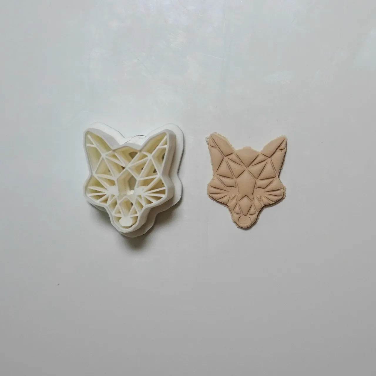 Geometric Fox Polymer Clay Cutter Earring Necklace view 3