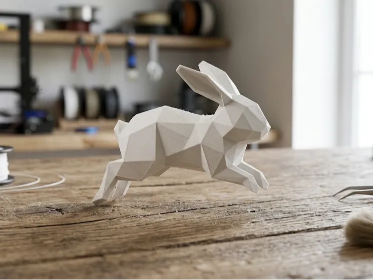 Low-Poly Leap – Minimalist Decorative Rabbit - Free 3D Print Model ...