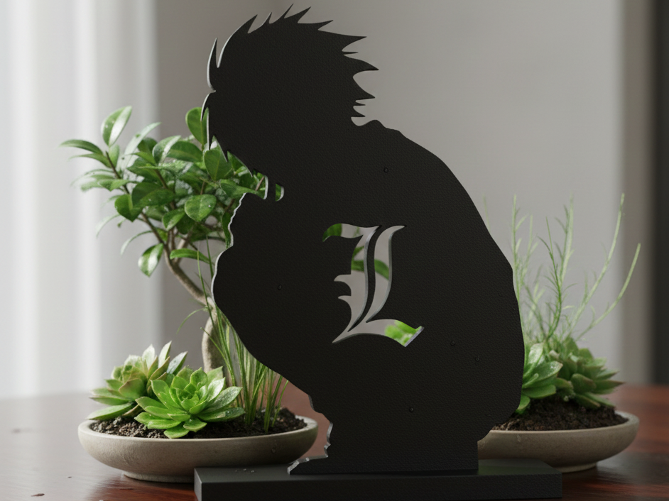 Death Note L 3D print Silhouette 95