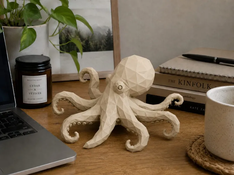 Polygon Octopus | Ocean Low Poly Decor