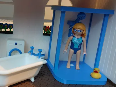 Dollhouse shower cabin