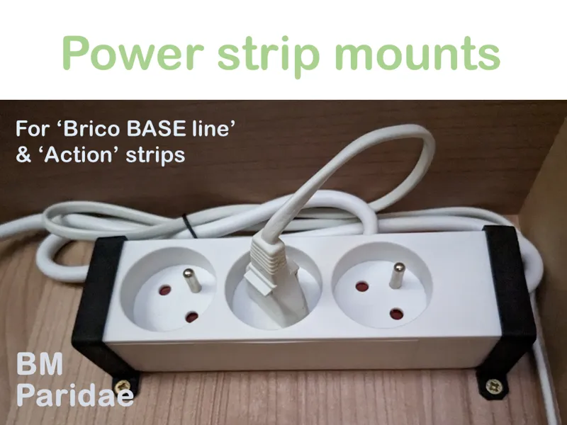 Power strip mounting bracket