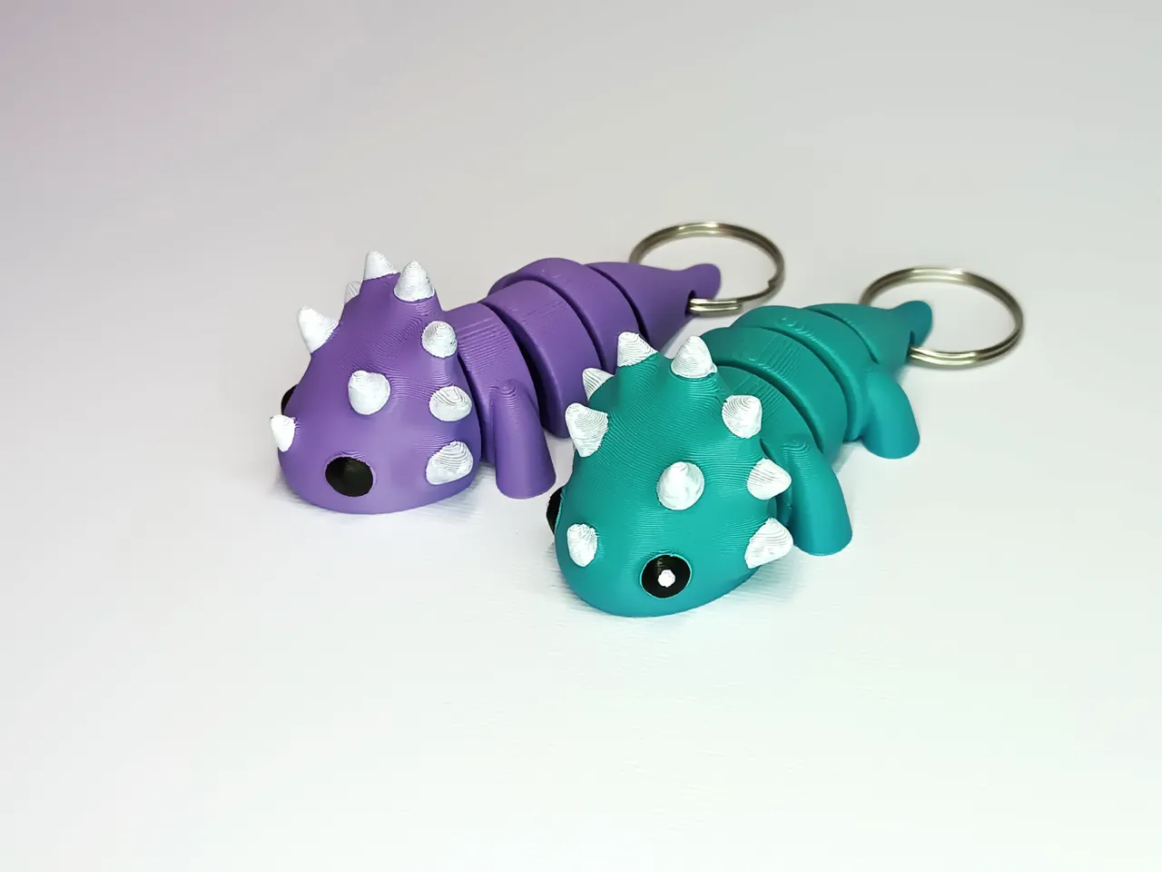 Cute Flexi Pets Triceratops (Keychain & Magnet) view 4